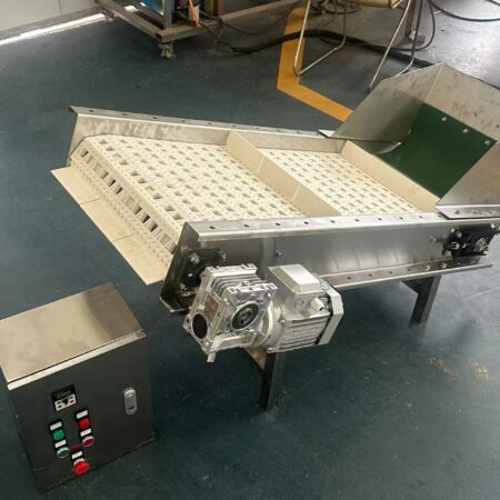 Circular plastic mesh belt turning machine, assembly line conveyor, food grade plastic chain plate conveyor