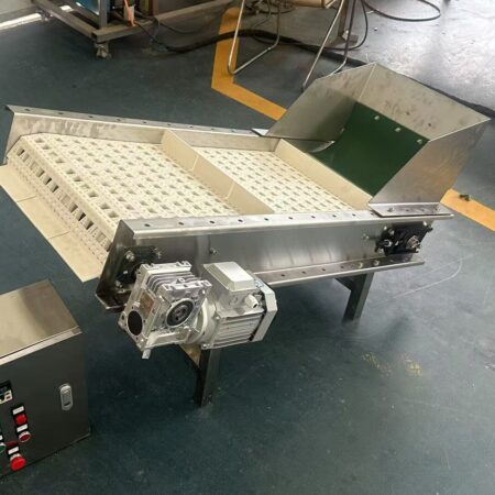 Circular plastic mesh belt turning machine, assembly line conveyor, food grade plastic chain plate conveyor