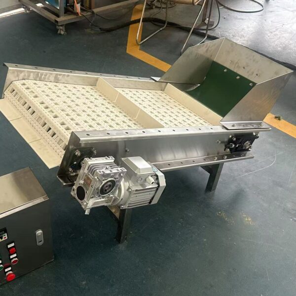 Circular plastic mesh belt turning machine, assembly line conveyor, food grade plastic chain plate conveyor