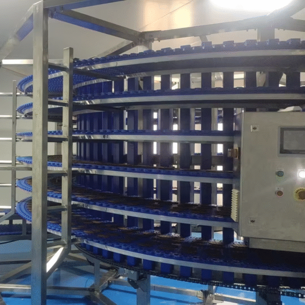 Spiral Cooling Conveyors Stainless Steel Conveyor for Bread Dessert Spiral Freezer Tower Mesh Belt Spiral Tower Conveyor System – Image 4