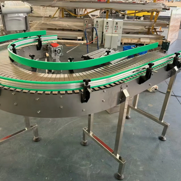Customized Bottle Conveyor Curved Modular Plastic/Stainless Steel Chain Conveyor for Beverage Canned Packaging Chain Conveyor - Image 3