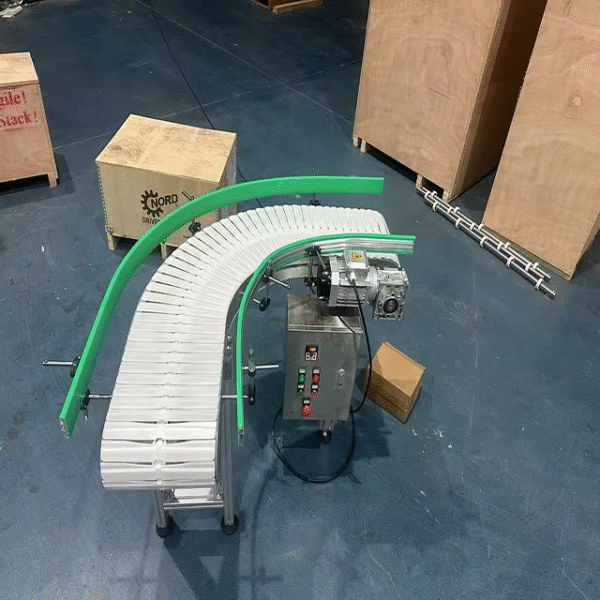 Flexible Fat Plastic Chain Conveyor Line System 90 Or180 Turn Classic Design for Versatile MaterialHandling ApplicationsConveyor – Image 5