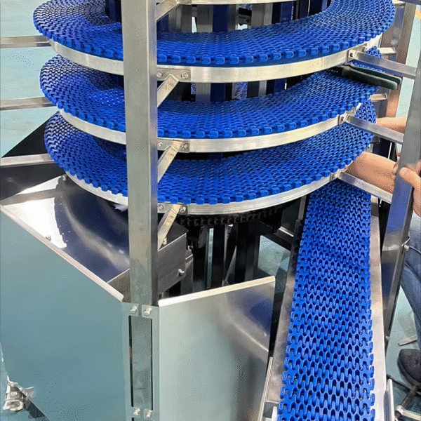 Spiral Cooling Conveyors Stainless Steel Conveyor for Bread Dessert Spiral Freezer Tower Mesh Belt Spiral Tower Conveyor System