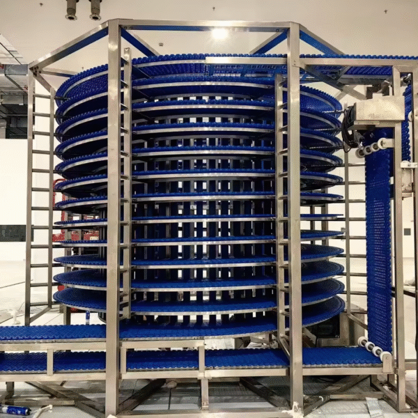 Spiral Cooling Conveyors Stainless Steel Conveyor for Bread Dessert Spiral Freezer Tower Mesh Belt Spiral Tower Conveyor System – Image 3