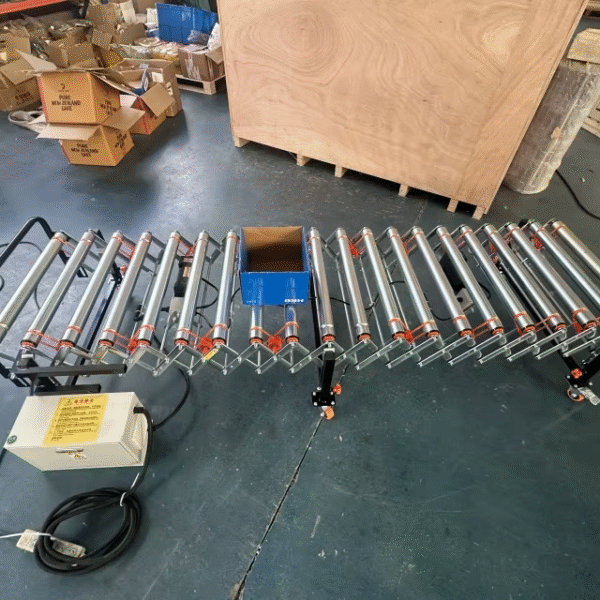 Automatic Roller Conveyor Machine 90° Turning Conveyor with Motor Power Telescopic Roller Conveyor with Spocket Heavy Duty Line - Image 5
