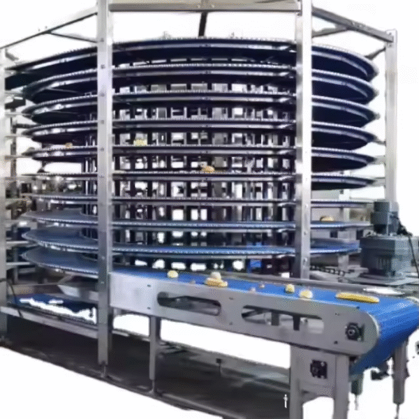 Modular Belt Cooling Tower Conveyor Bakery Factory Fully Automatic Food Spiral Cooling Tower/Double Spiral Freezer/Buffer Tower – Image 2