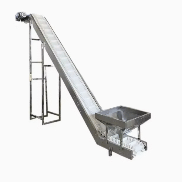 China Factory Custom Green Belt Conveyor Material Handling Conveyor Automatic Motor Feeding Conveyor with Guardrail - Image 4