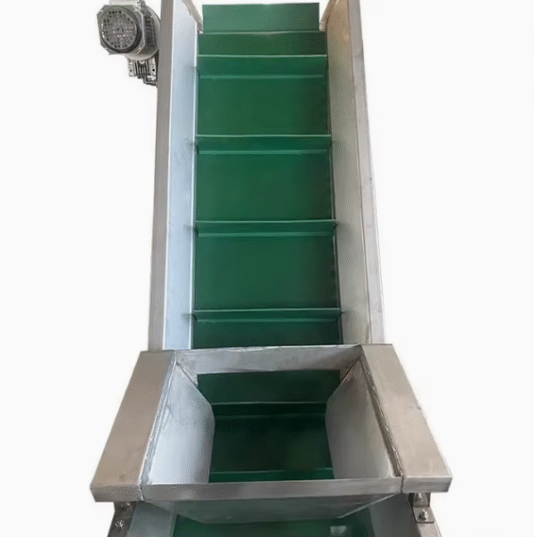 China Factory Custom Green Belt Conveyor Material Handling Conveyor Automatic Motor Feeding Conveyor with Guardrail - Image 3