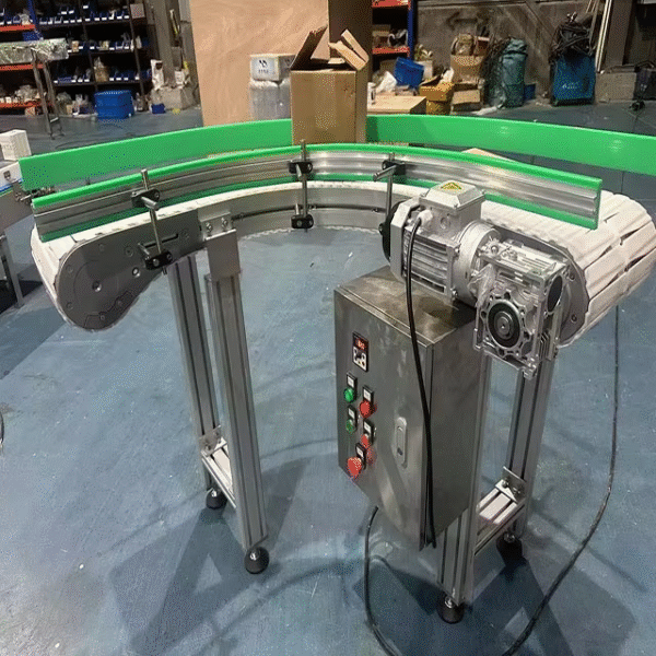 Flexible Fat Plastic Chain Conveyor Line System 90 Or180 Turn Classic Design for Versatile MaterialHandling ApplicationsConveyor – Image 6