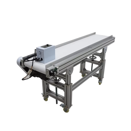 Customized Belt Conveyors Tabletop Small Belt Conveyor Motorized Adjustable Speed Conveyor System with Casters for Assembly Line