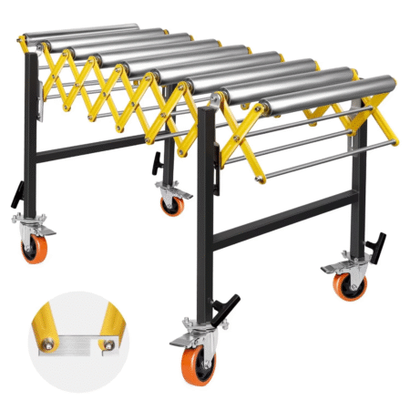Adjustable Roller Conveyors with Wheels Expandable Conveyors Stainless Steel Roller Conveyor Belt for Warehouse Factory