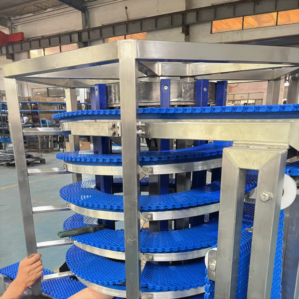 Spiral Cooling Conveyors Stainless Steel Conveyor for Bread Dessert Spiral Freezer Tower Mesh Belt Spiral Tower Conveyor System – Image 6