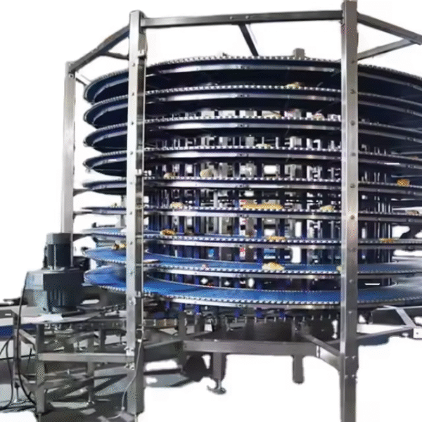 Modular Belt Cooling Tower Conveyor Bakery Factory Fully Automatic Food Spiral Cooling Tower/Double Spiral Freezer/Buffer Tower – Image 7