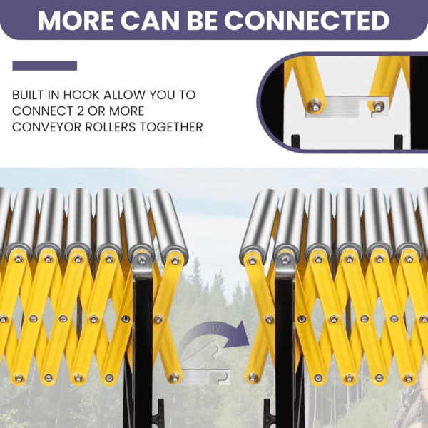 Adjustable Roller Conveyors with Wheels Expandable Conveyors Stainless Steel Roller Conveyor Belt for Warehouse Factory – Image 5