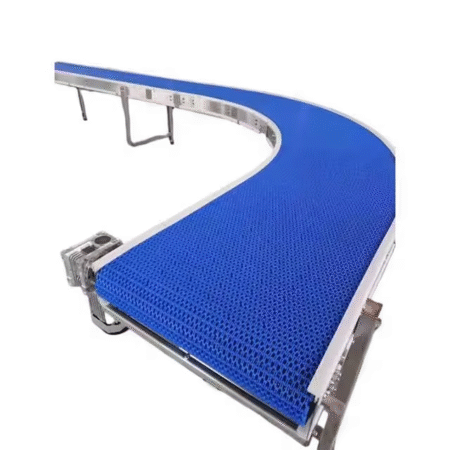 Premium Plastic Belt Conveyor Annular Plastic Mesh Belt Bending Machine Assembly Line Conveyor Food Grade Plastic Chain Conveyor