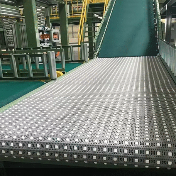 Logistics Industry Durable Plastic Roller Top Belt Heavy Transport 400 Series Ball Mesh Belt 400 Plastic Conveyor Chain Belt – Image 5