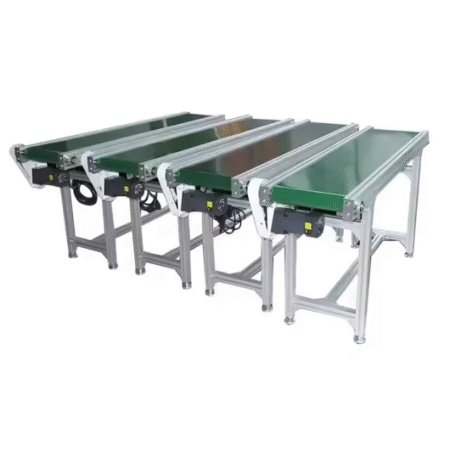Durable PVC Conveyor System for Food Packing Line PVC Green Belt Conveyor with Speed and Height Adjustment