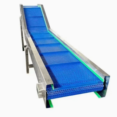 Food Belt Mesh Belt Conveyor Corrosion-Resistant Mesh Belt Inclined Conveyor System Modular Grid Conveyor Manufacturing Machine