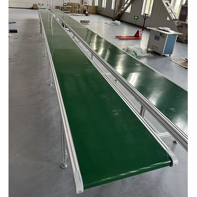 Green Conveyors with Adjustable Speed PVC Material Small Conveying System Cost-effective Straight Conveyor Food Conveyor Systems - Image 6