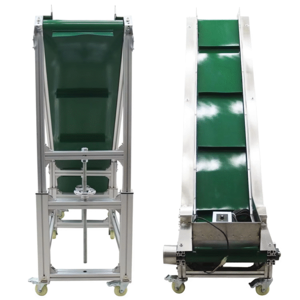Climbing Belt Conveyor Electric PVC Belt Conveyor Adjustable Height Speed Aluminum Alloy Frames Conveyor Systems with Baffles – Image 5