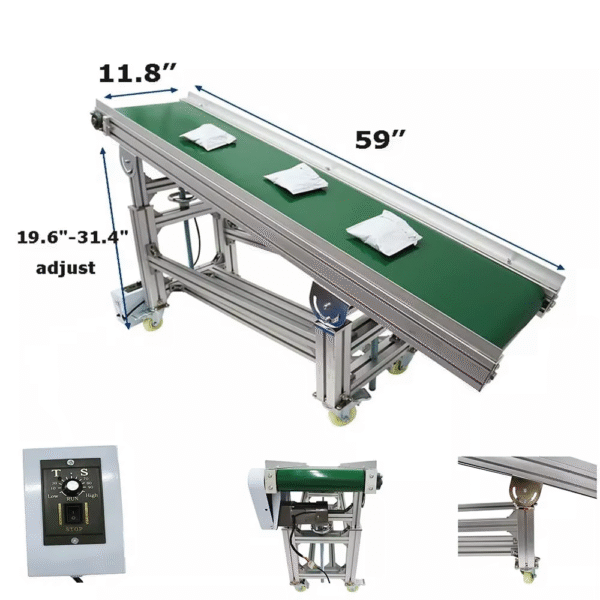 PVC Inclined Conveyor Belt System for Industrial Transport Aluminum Profile Conveyor with Casters Inclined Conveyors — изображение 6