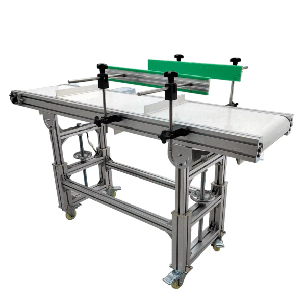 White PVC Belt Conveyors Double Fence Conveyor for Packaging Machine Industrial Conveyor System for Cosmetics Food Factories — изображение 5