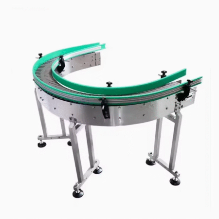 High Quality Custom Curved Stainless Steel Chain Conveyor Ss Flat Top Chain Conveyor System for Factory Assembly Line