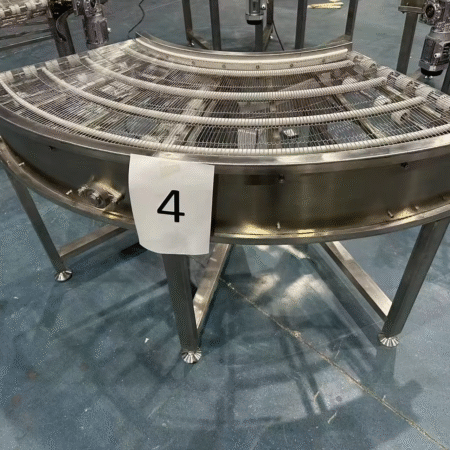 90 Degree Curve Conveyor Belt Stainless Steel Wire Mesh Belt Conveyor Customized Cooling Drying Conveyors for Food Industry
