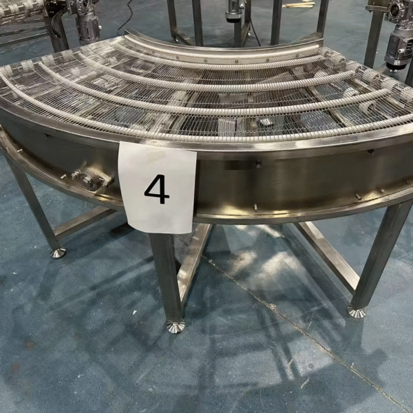 90 Degree Curve Conveyor Belt Stainless Steel Wire Mesh Belt Conveyor Customized Cooling Drying Conveyors for Food Industry