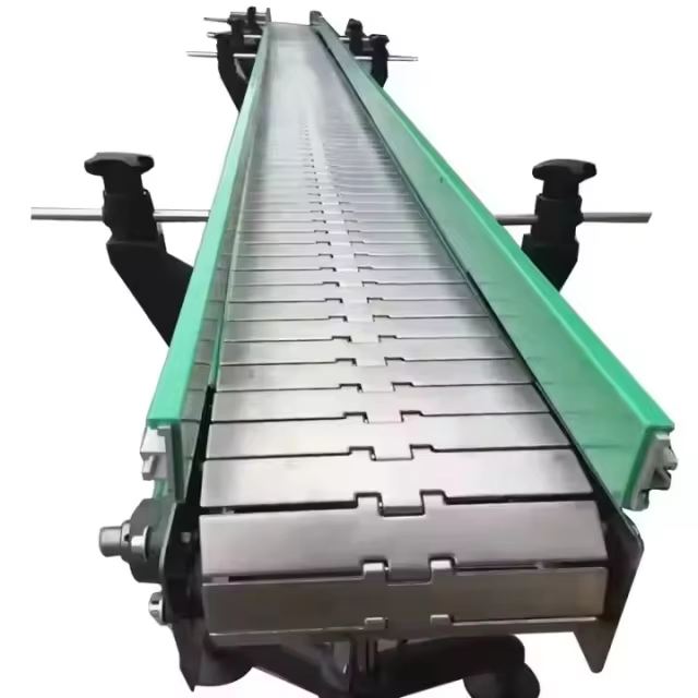 304 Stainless Steel Curve Slat Chain Conveyor Flat Top Chain for Beverage Industry Speed Adjustable Assembly Line Machine