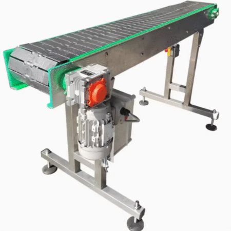 Customized Stainless Steel Flat Top Chain Conveyor Slat Top Chain Conveyor System for Bottle Conveyors Food Conveying Machine