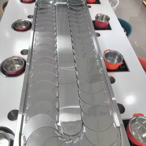 Customized Sushi Conveyor Belt System Rotating Small Hot Pot Conveyor Automatic Conveyor Machine for Sushi Turning Equipment — изображение 6