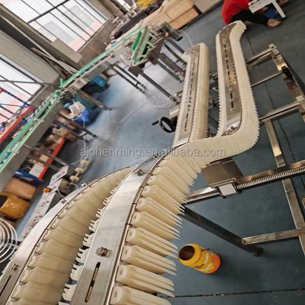 Food Canning Production Line Clamping Conveyor Clamping Conveyor Bottle Clamping Elevator Flexible Chain Transition Machine - Image 3