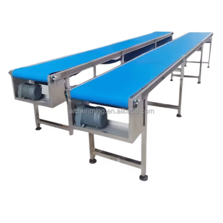 Blue Belt Assembly Line Conveyor System Straight Belt Conveying System Food-Grade Industrial PVC Electric Conveyor Line