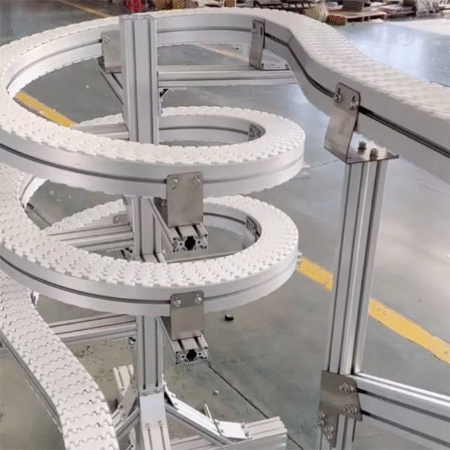 Customizable Flexible Chain Screw Conveyor for Bottle Transport Automatic Spiral Tower Conveyor for Cross-floor Production Lines