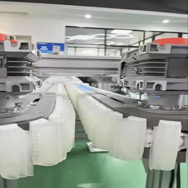 Bottle Clamping Machine Bottle Clamping Elevator Bottle Clamping Lift Box Clamping Conveyor Automated Flexible Chain Conveyor Line – Image 6