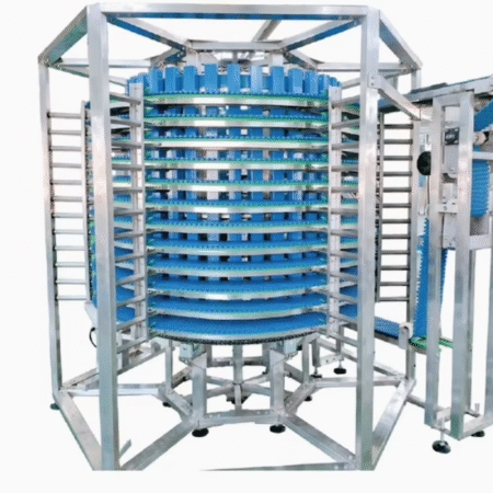 Bakery Multi-layer Spiral Cooling Conveyor Stainless Steel Frame Food Cooling and Fermentation Integrated Conveyor Line