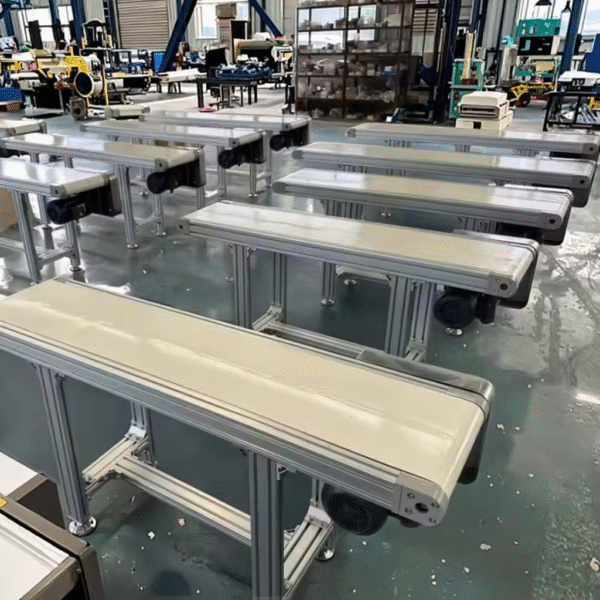 Factory Custom PVC/PU Conveyor Aluminium Profile Mobile Conveyor Belt Production Line Electronic Assembly Conveyor — изображение 6