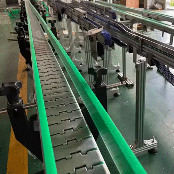 High Quality Custom Curved Stainless Steel Chain Conveyor Ss Flat Top Chain Conveyor System for Factory Assembly Line – Image 6