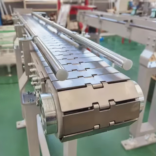 High Quality Custom Curved Stainless Steel Chain Conveyor Ss Flat Top Chain Conveyor System for Factory Assembly Line – Image 3