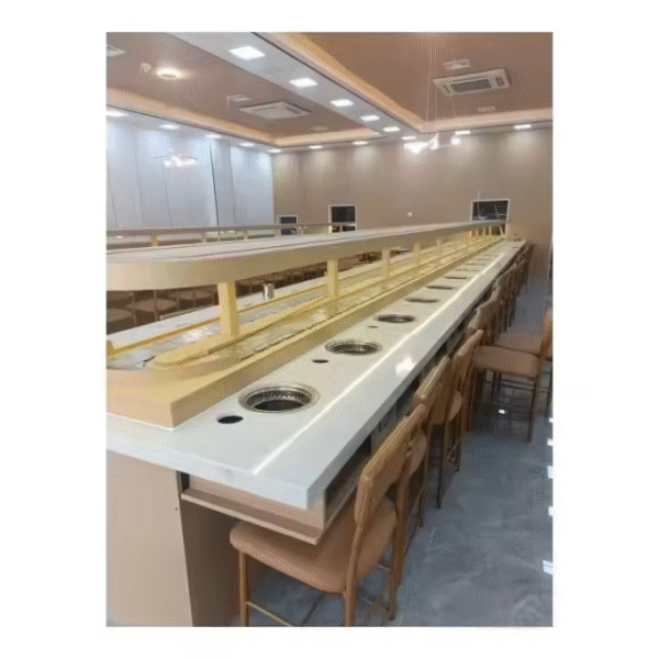 Customized Sushi Conveyor Belt System Rotating Small Hot Pot Conveyor Automatic Conveyor Machine for Sushi Turning Equipment — изображение 4