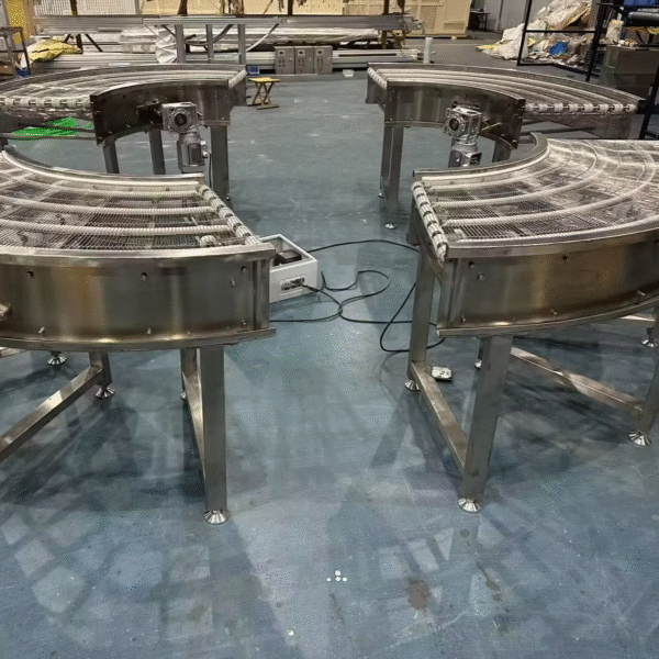 Belt Conveyors Stainless Steel Mesh Belt Conveyor System 90 Degree Turn Broiler Chicken Conveyor Belt for Food Assembly Line – Image 6