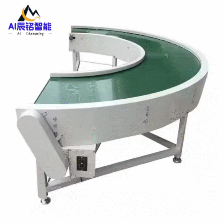 Small 90 Degree 180 Degree Belt Turning Machine Ring Conveyor Line Conveyor System Annular U-shaped Food Knife-edge Beltconveyor