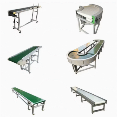 Green Conveyors with Adjustable Speed PVC Material Small Conveying System Cost-effective Straight Conveyor Food Conveyor Systems