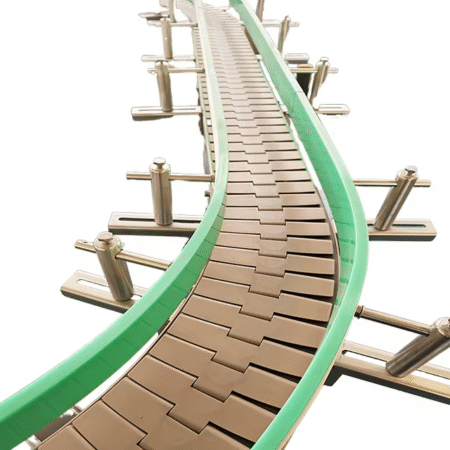 Plastic Flat-top Chain Conveyor Beer and Beverage Filling Line Conveyor Assembly Line Turning Drive Belt Chain Turning Conveyor