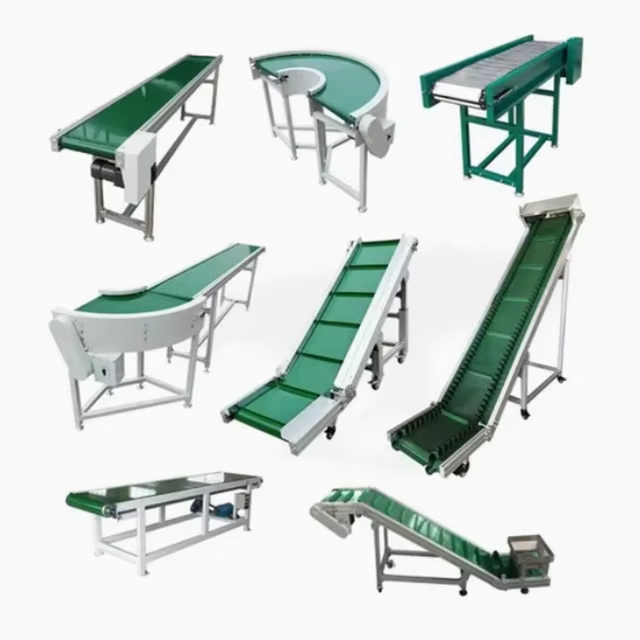 Green Adjustable Food Rubber Belt Conveyor System Low-Cost Conveyor Belt Green PVC Conveyor Belt System Manufacturer - Image 4