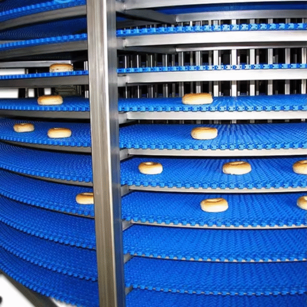 Bakery Factory Fully AutomaticFood Grade BufferTower/Food Spiral CoolingTower/Double Spiral Freezer Belt ConveyorProduction Line