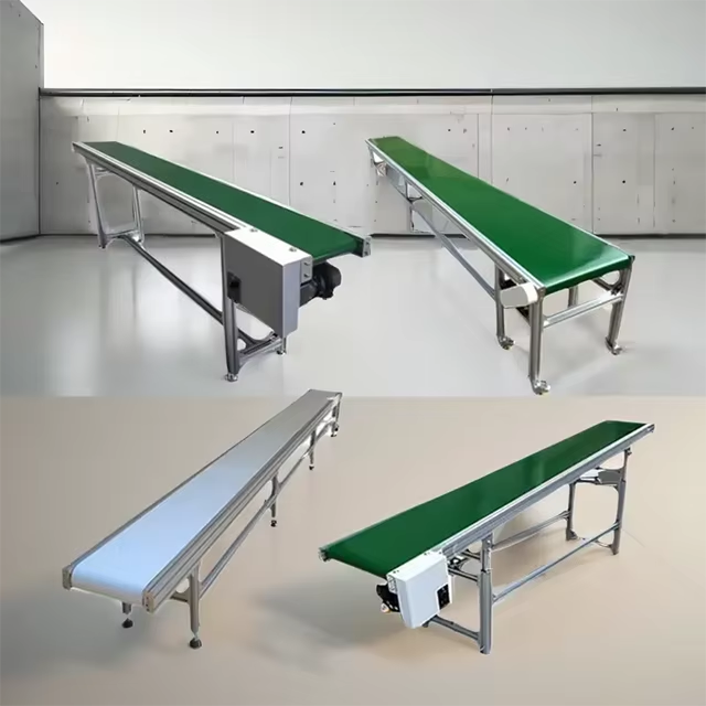 Green Conveyors with Adjustable Speed PVC Material Small Conveying System Cost-effective Straight Conveyor Food Conveyor Systems - Image 4