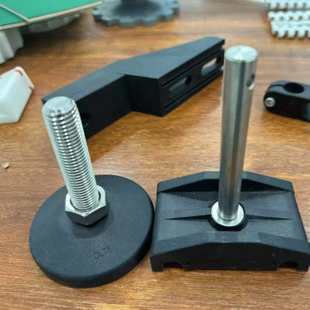 Conveyor Feet Fixed Feet Conveyor Accessories Nylon / Stainless Steel Bottom Foot Carbon Steel Feet Conveyor