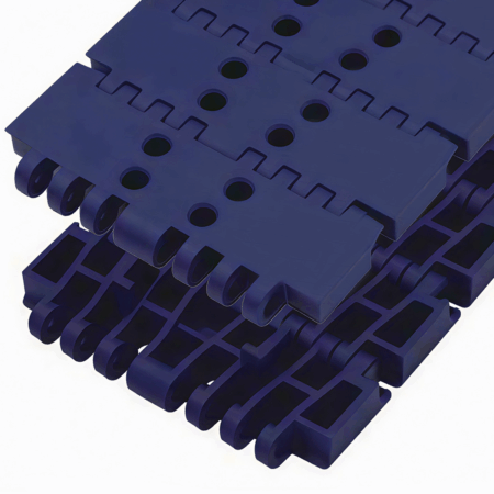 900-8 Perforated Flat Top Modular Belt | 8 Inch Fixed Width Round Hole Plastic Modular Conveyor Belt, 27.2mm Pitch POM PP Conveyor Modular Belting